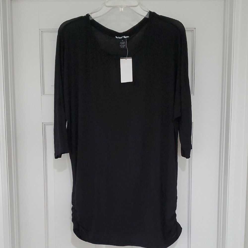 NWT Planet Gold Women's Black Shirt sx Xl